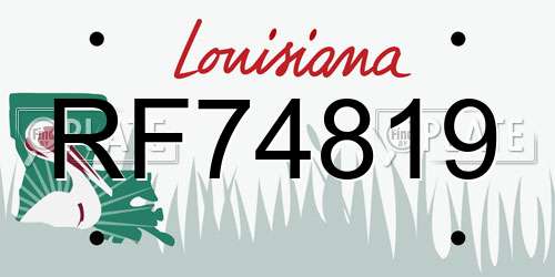 RF74819 Louisiana License Plate