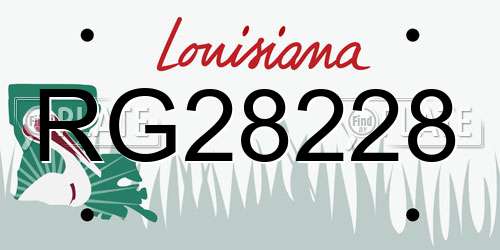 RG28228 Louisiana License Plate