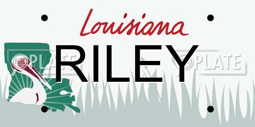 RILEY Louisiana License Plate