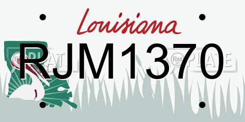 RJM1370 Louisiana License Plate