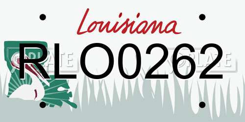RLO0262 Louisiana License Plate