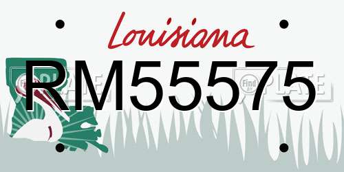 RM55575 Louisiana License Plate