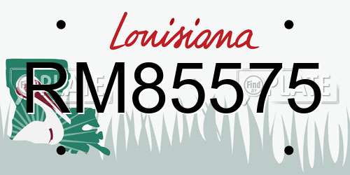 RM85575 Louisiana License Plate