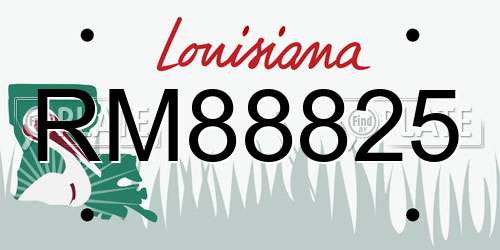 RM88825 Louisiana License Plate