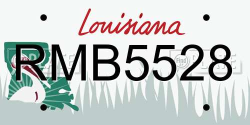 RMB5528 Louisiana License Plate