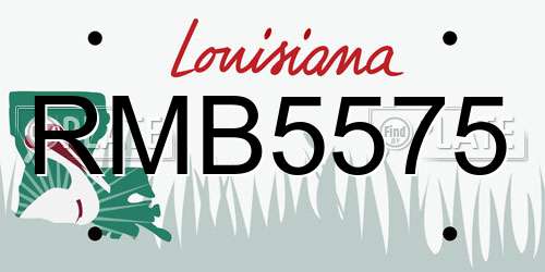 RMB5575 Louisiana License Plate