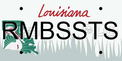 RMBSSTS Louisiana License Plate