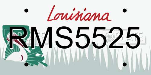 RMS5525 Louisiana License Plate