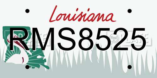 RMS8525 Louisiana License Plate