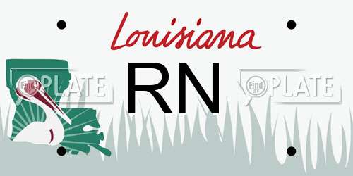 RN Louisiana License Plate