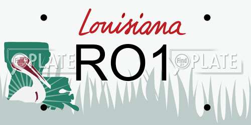 RO1 Louisiana License Plate