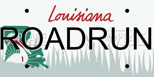 ROADRUN Louisiana License Plate