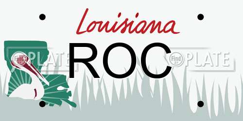 ROC Louisiana License Plate
