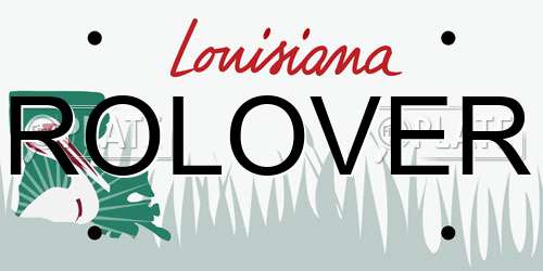ROLOVER Louisiana License Plate