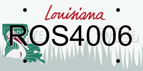 ROS4006 Louisiana License Plate