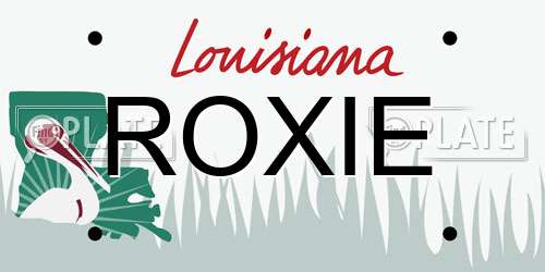 ROXIE Louisiana License Plate