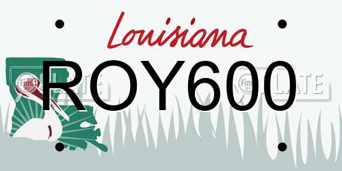 ROY600 Louisiana License Plate