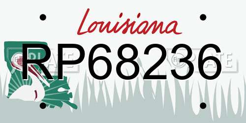 RP68236 Louisiana License Plate