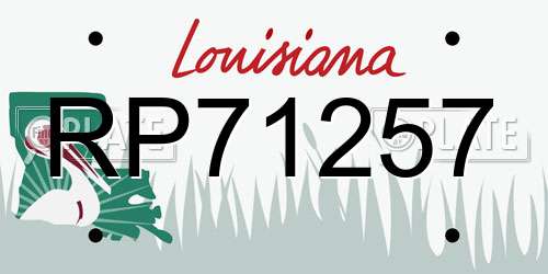 RP71257 Louisiana License Plate