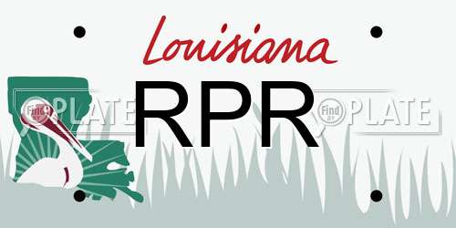 RPR Louisiana License Plate