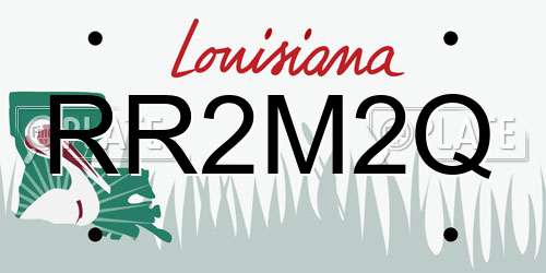 RR2M2Q Louisiana License Plate