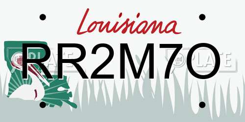RR2M7O Louisiana License Plate