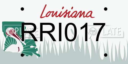 RRI017 Louisiana License Plate