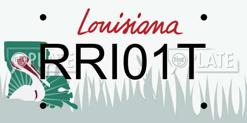 RRI01T Louisiana License Plate