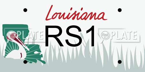 RS1 Louisiana License Plate