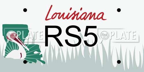 RS5 Louisiana License Plate