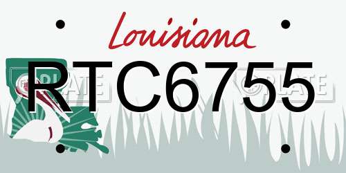 RTC6755 Louisiana License Plate