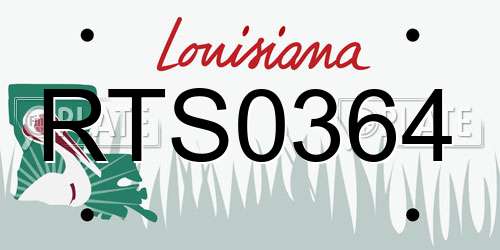 RTS0364 Louisiana License Plate