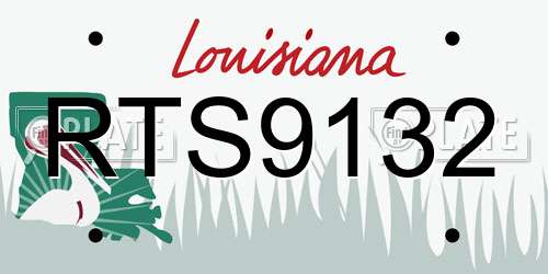 RTS9132 Louisiana License Plate