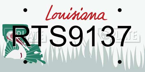 RTS9137 Louisiana License Plate