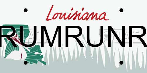 RUMRUNR Louisiana License Plate