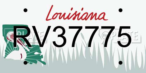 RV37775 Louisiana License Plate