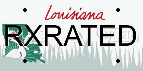 RXRATED Louisiana License Plate