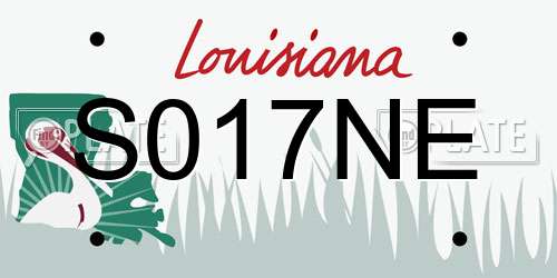 S017NE Louisiana License Plate