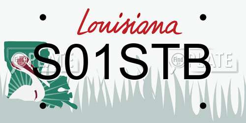 S01STB Louisiana License Plate
