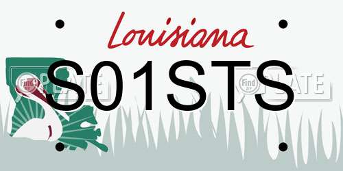 S01STS Louisiana License Plate