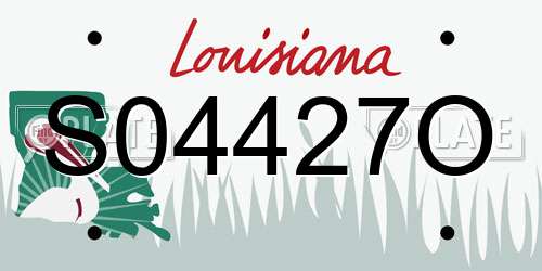 S04427O Louisiana License Plate