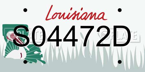 S04472D Louisiana License Plate