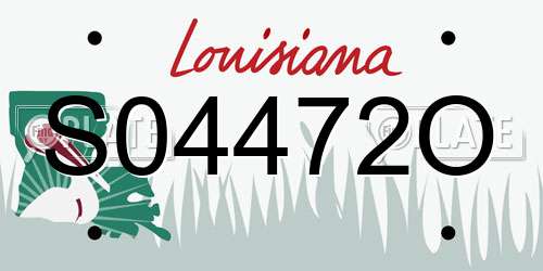S04472O Louisiana License Plate