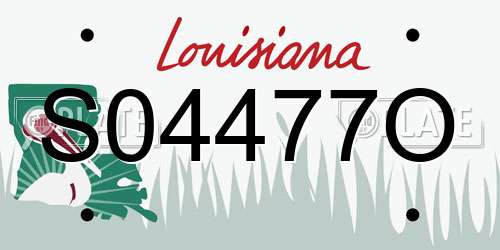 S04477O Louisiana License Plate