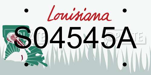 S04545A Louisiana License Plate