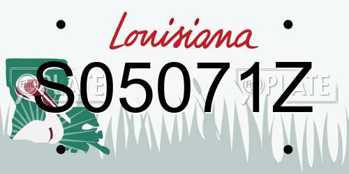 S05071Z Louisiana License Plate
