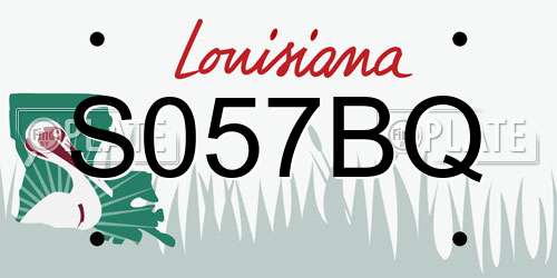 S057BQ Louisiana License Plate