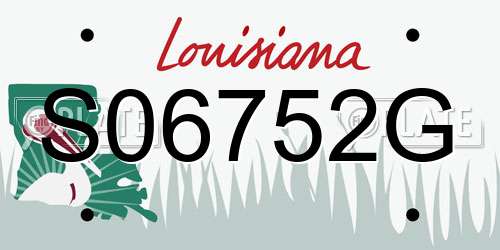 S06752G Louisiana License Plate