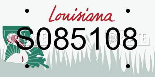 S085108 Louisiana License Plate