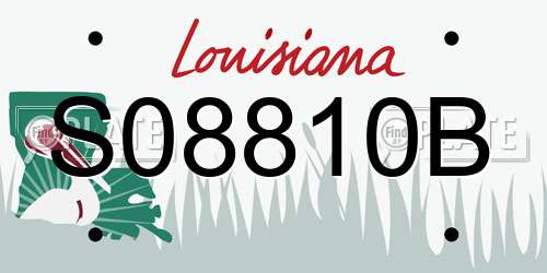 S08810B Louisiana License Plate